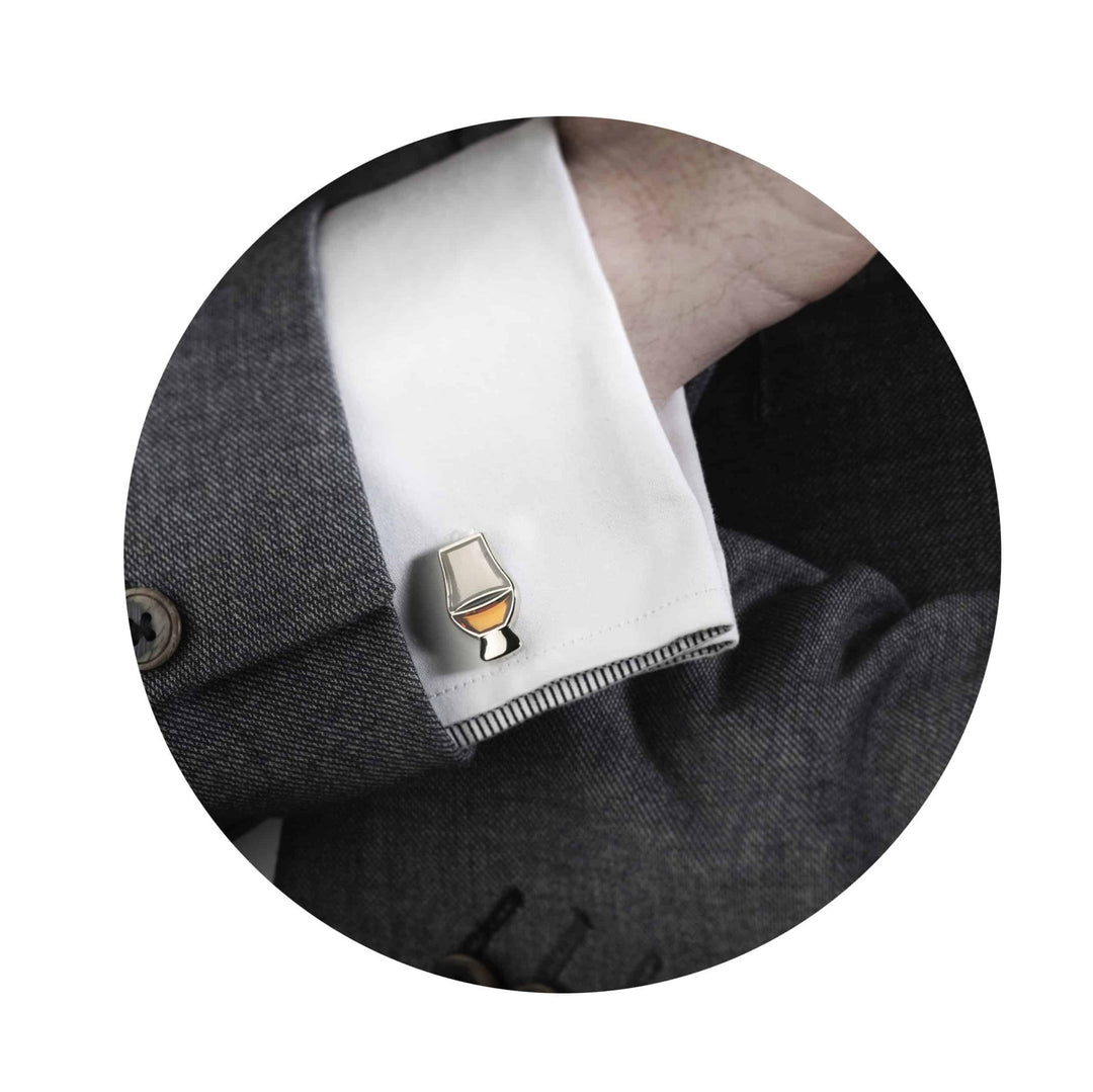 Cufflinks – Whisky Glass – Glencairn Crystal – Scottish Craft - Mood4whisky