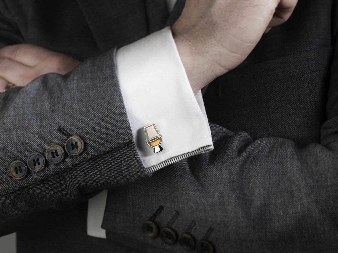 Cufflinks – Whisky Glass – Glencairn Crystal – Scottish Craft - Mood4whisky