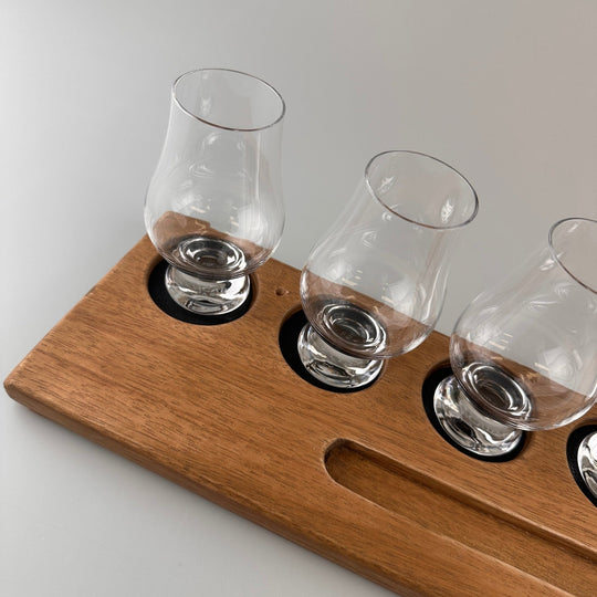 E.W.B. Belgium – Whisky Glass Holder – Handmade Oak – Holds 6 Glasses - Mood4whisky
