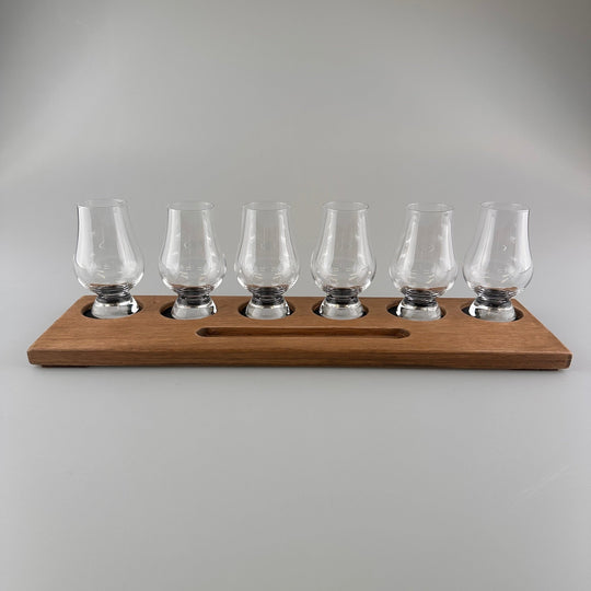E.W.B. Belgium – Whisky Glass Holder – Handmade Oak – Holds 6 Glasses - Mood4whisky