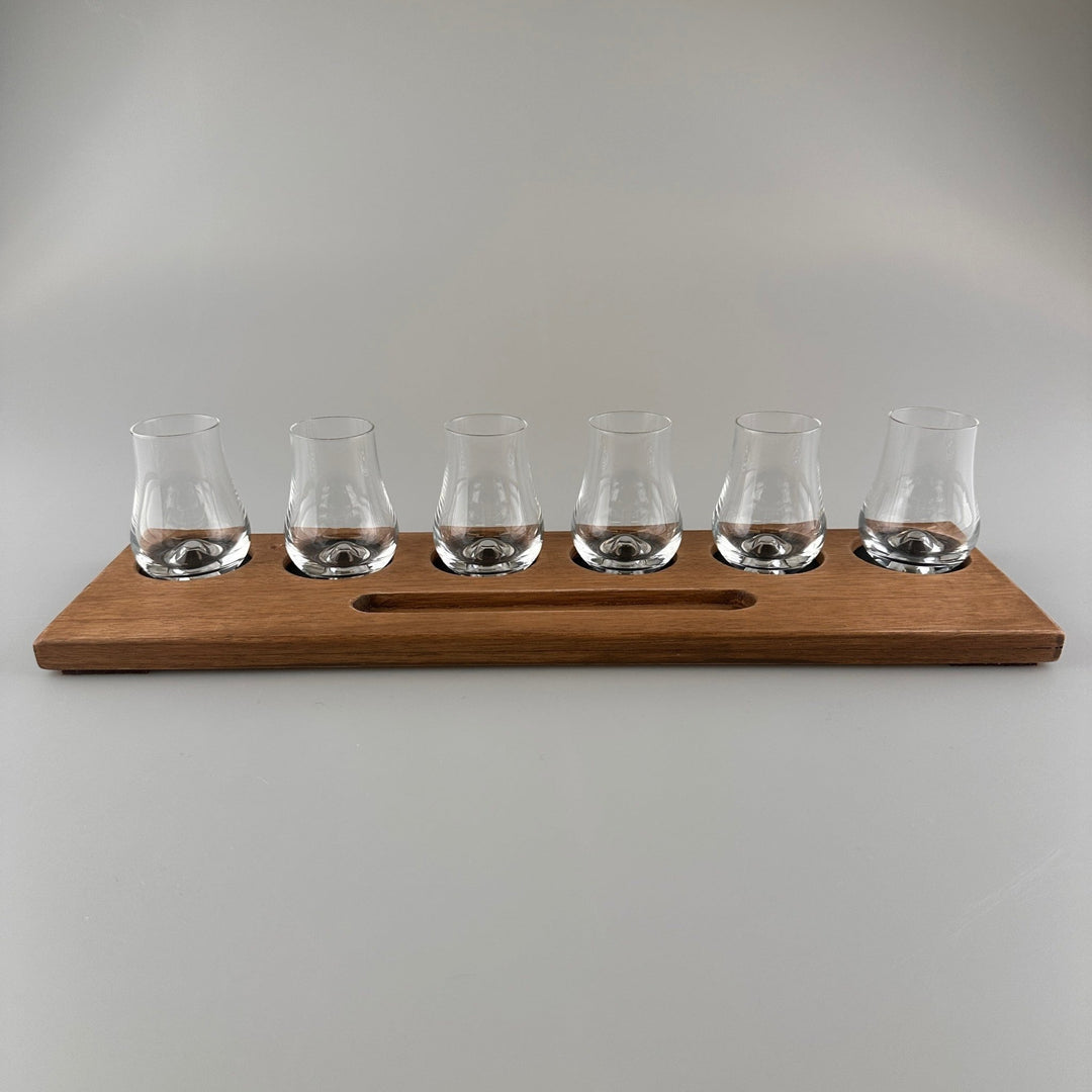E.W.B. Belgium – Whisky Glass Holder – Handmade Oak – Holds 6 Glasses - Mood4whisky