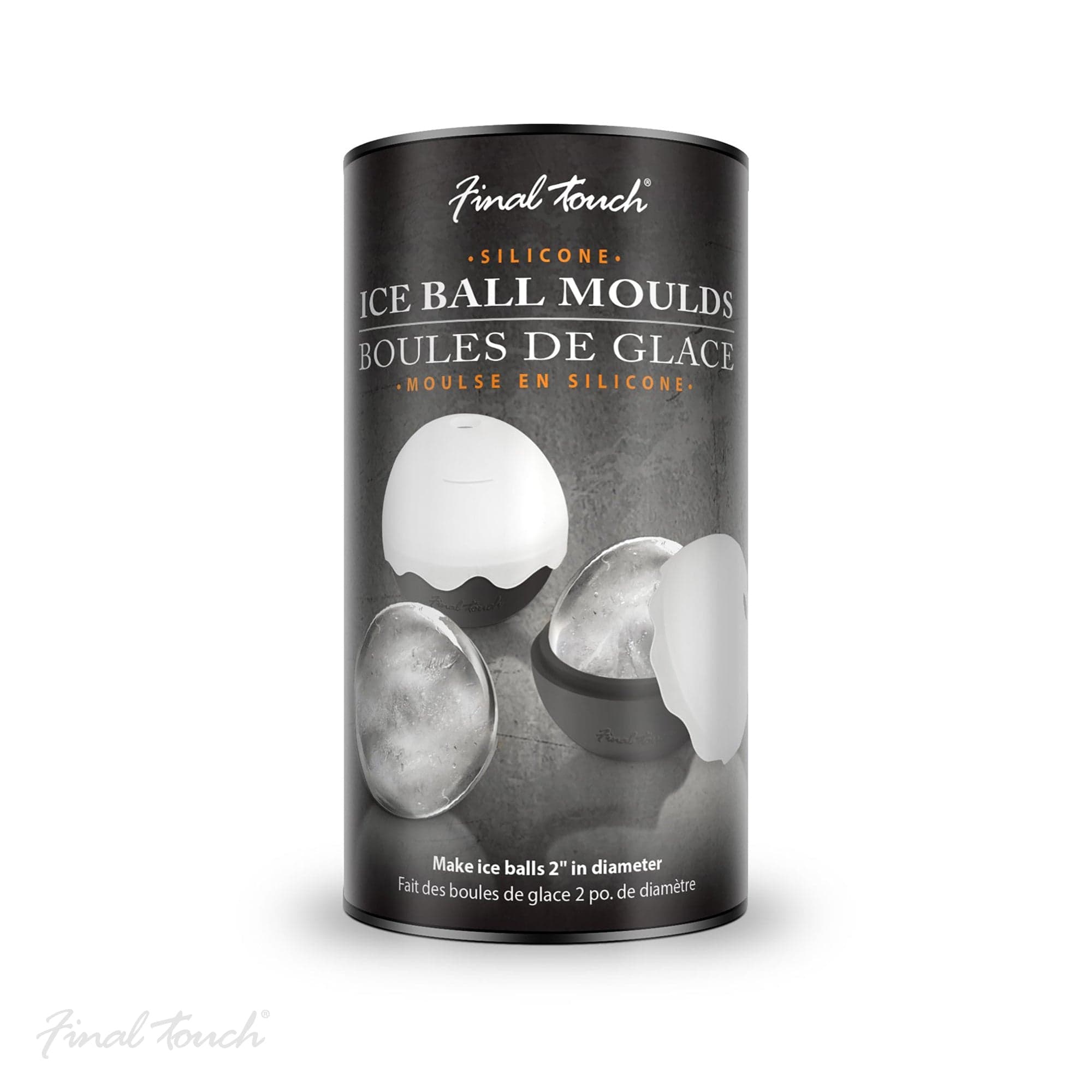 Final Touch – Ice Ball Moulds – Large 2 - Inch – Set of 2 - Mood4whisky