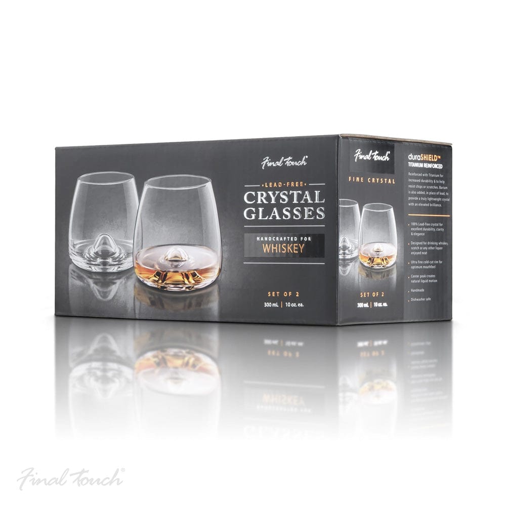 Final Touch – Whisky Glass Tumbler – Lead Free Crystal – Set of 2 - Mood4whisky