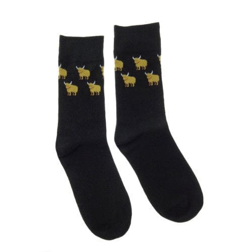 Glen Appin – Gents Socks – Highland Cow Design – Size 40 - 45 - Mood4whisky