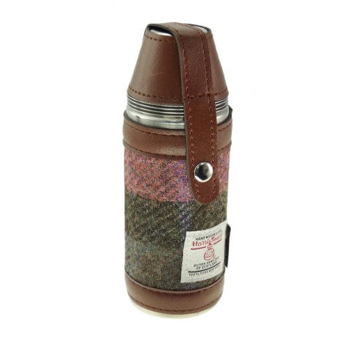 Glen Appin – Hunting Flask – Harris Tweed – Green and Purple – Set of 4 Cups - Mood4whisky