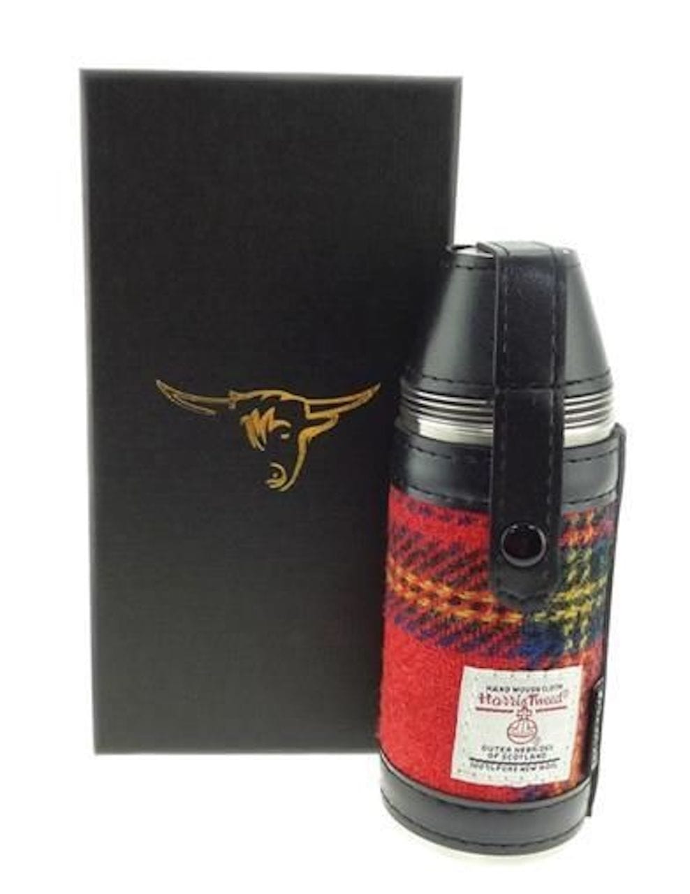 Glen Appin – Hunting Flask – Harris Tweed – Royal Stewart – With 4 Cups - Mood4whisky