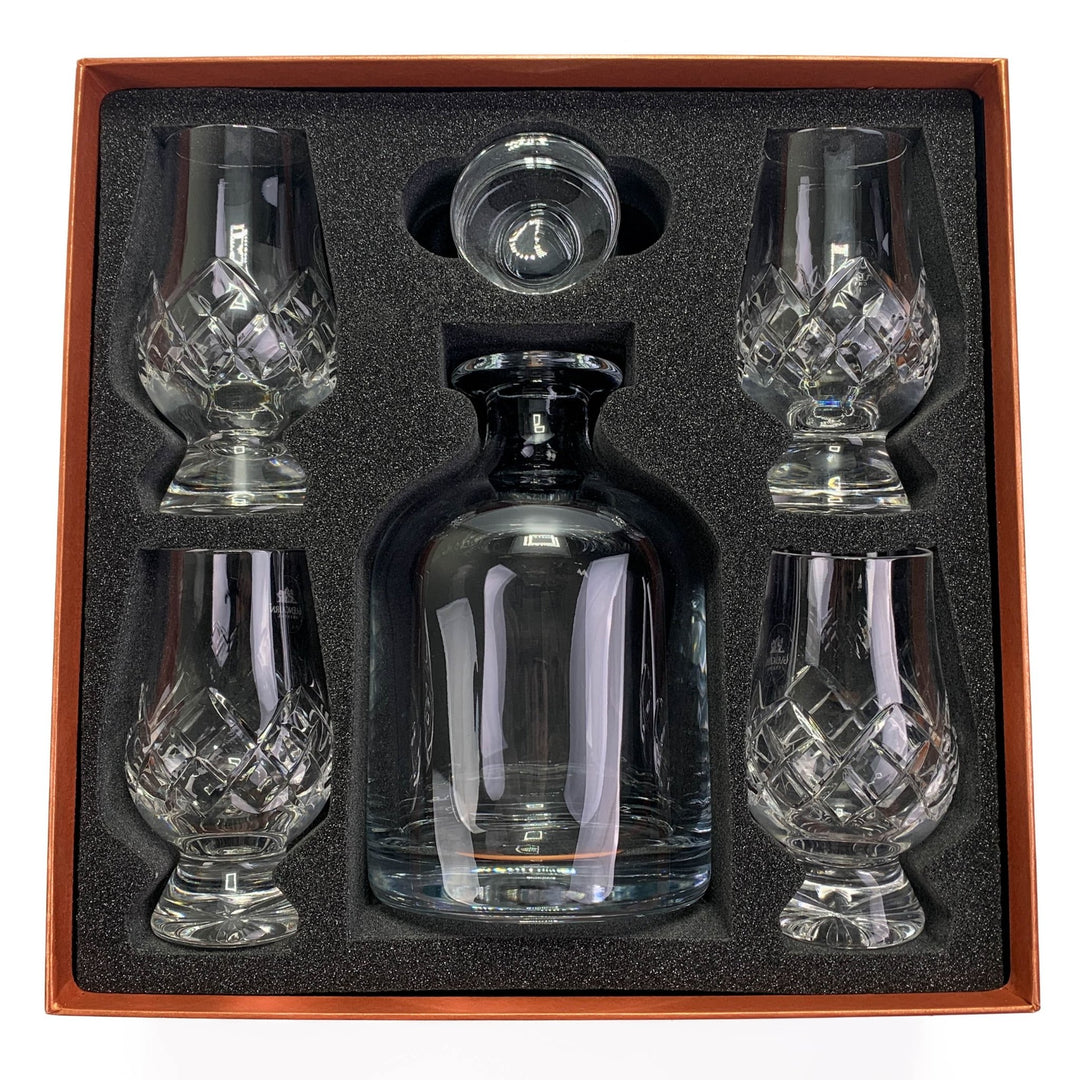 Glencairn – Decanter Gift Set – Lead - Free Crystal – 5 Piece Set - Mood4whisky