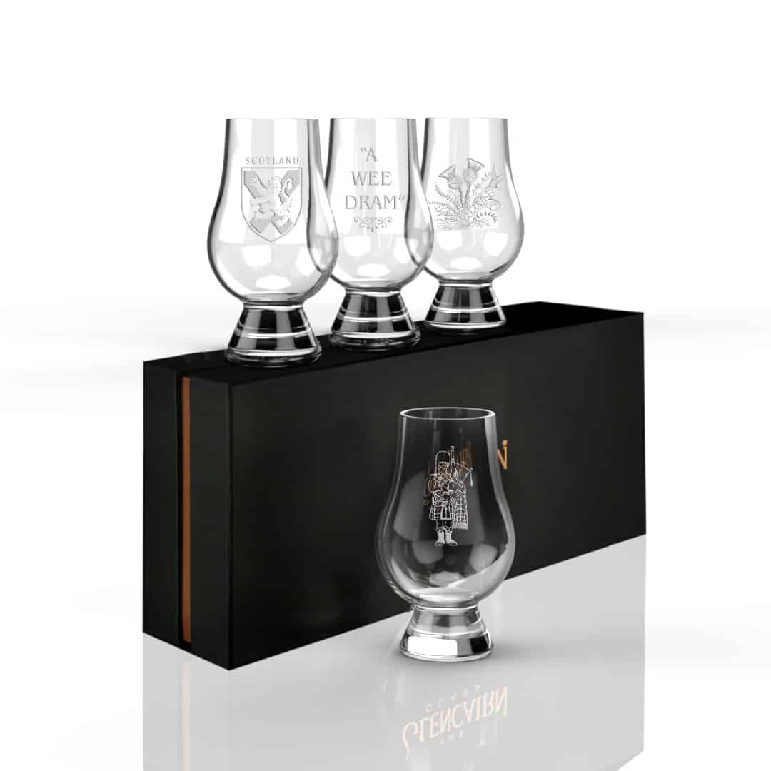 Glencairn – Gift Set of 4 Glasses – Engraved Crystal – Scotland - Mood4whisky