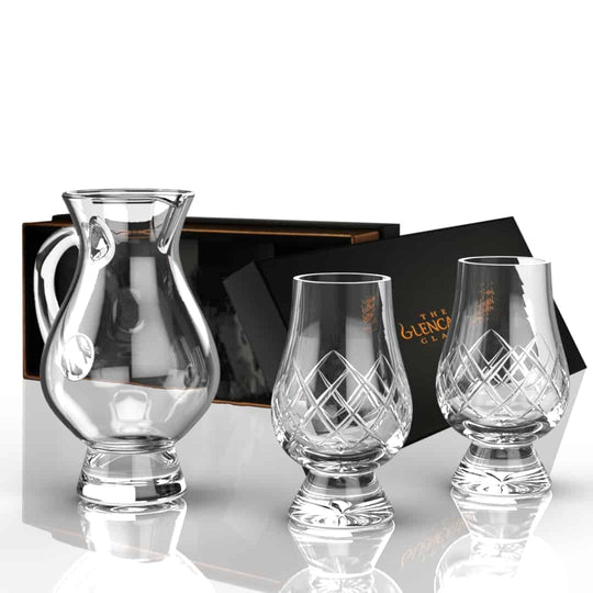Glencairn – Water Jug Gift Set – Cut Crystal – Includes 2 Glasses - Mood4whisky