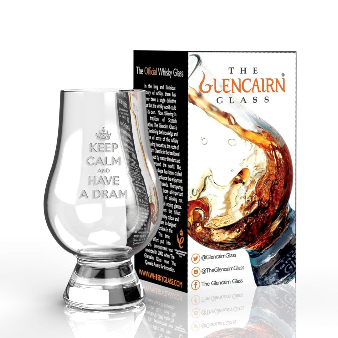 Glencairn – Whisky Glass – Engraved Crystal – Keep Calm Design - Mood4whisky