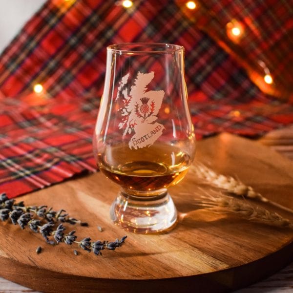 Glencairn – Whisky Glass – Engraved Scotland Map – Crystal - Mood4whisky