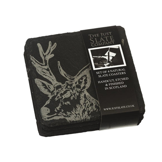 Just Slate Company – Coasters – Handcrafted Slate – Set of 4 - Mood4whisky