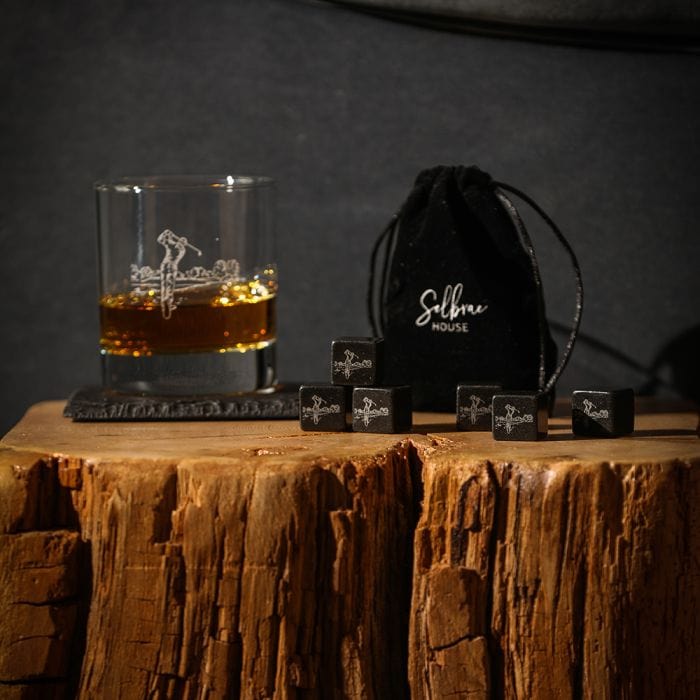 Just Slate Company – Whisky Stones – Engraved Granite – Gift Set - Mood4whisky