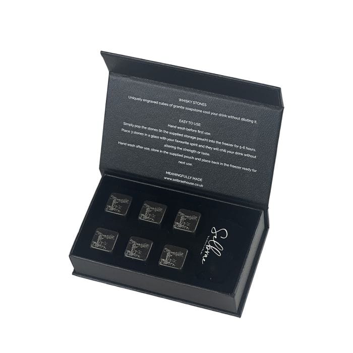 Just Slate Company – Whisky Stones – Engraved Granite – Gift Set - Mood4whisky