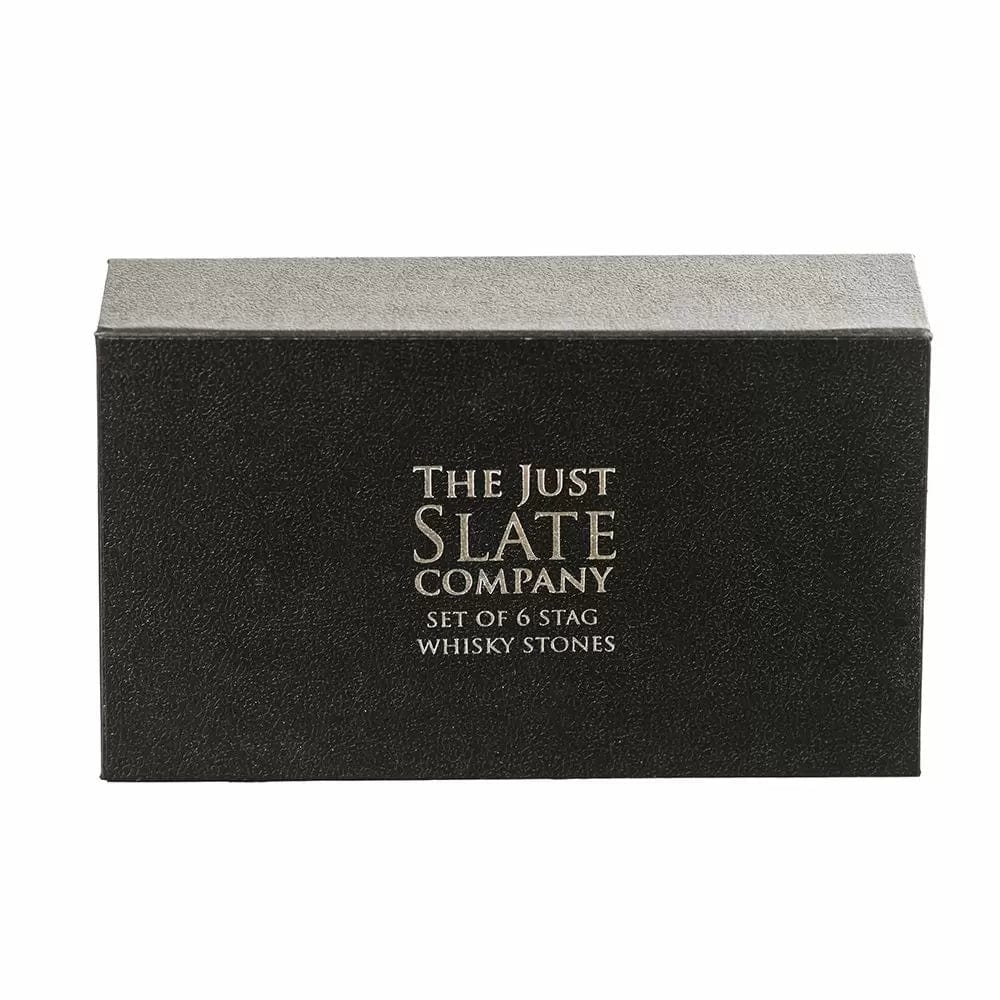 Just Slate Company – Whisky Stones – Engraved Stag – Gift Set - Mood4whisky