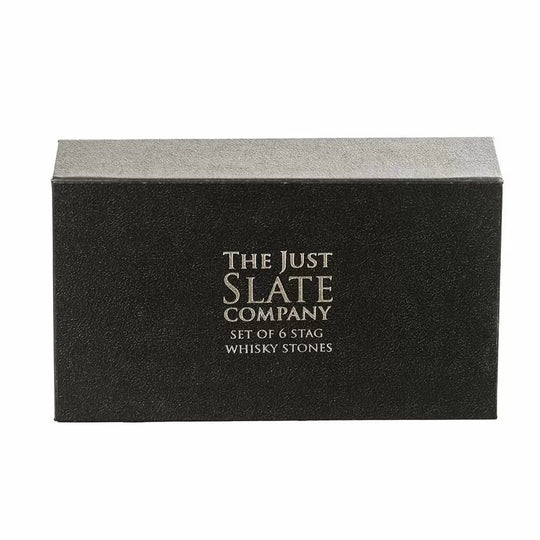 Just Slate Company – Whisky Stones – Engraved Stag – Gift Set - Mood4whisky