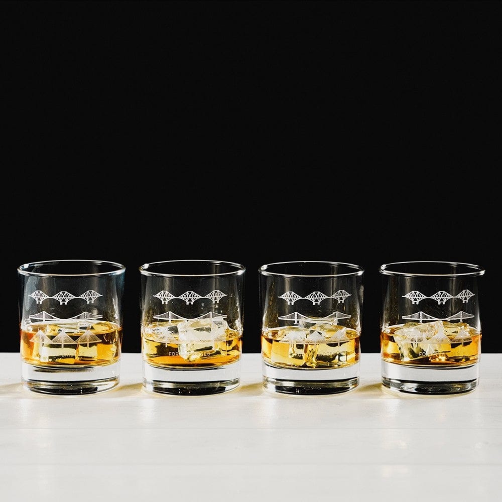 Just Slate Company – Whisky Tumblers – Engraved Stag – Set of 4 - Mood4whisky