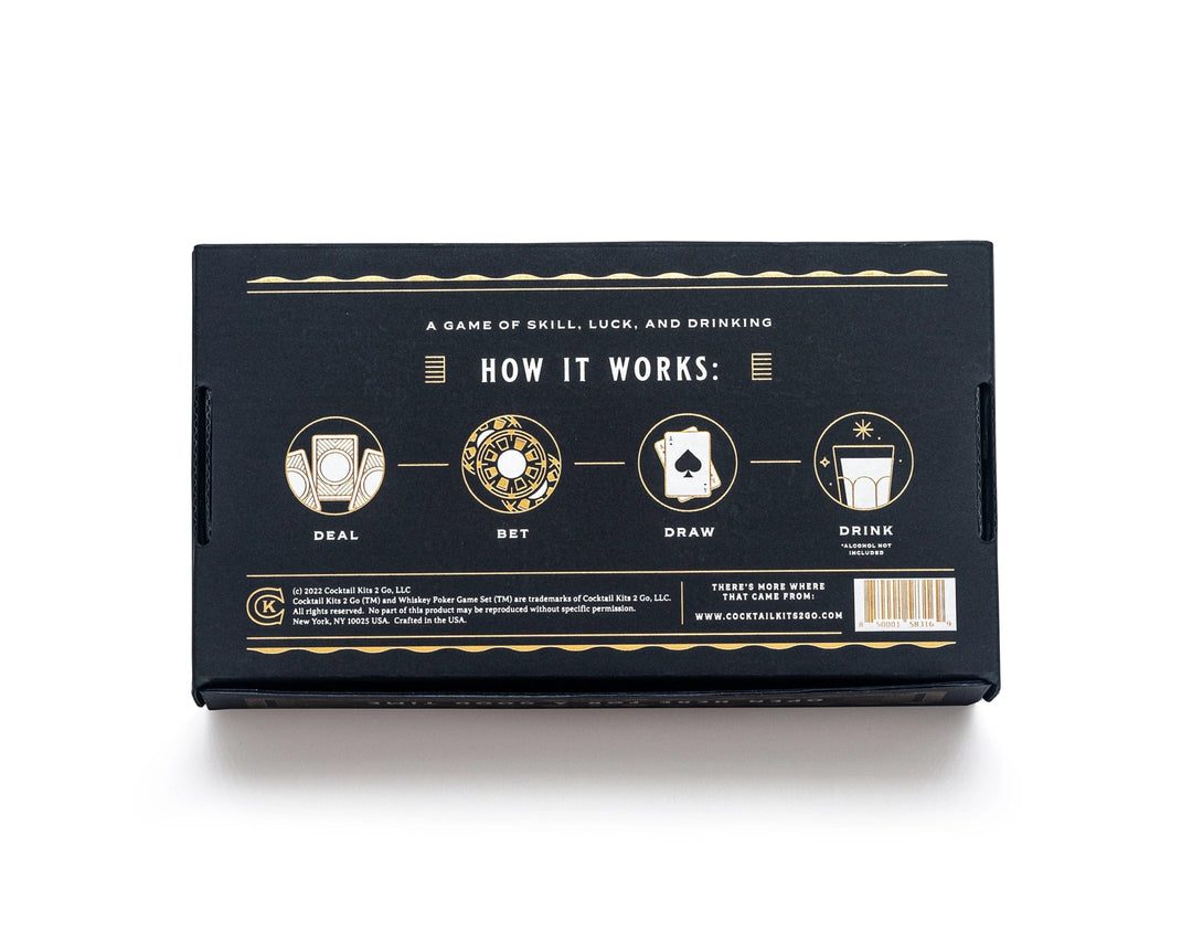 Mood4Whisky – Poker Game Set – Whisky Themed – Portable Cocktail Kit - Mood4whisky