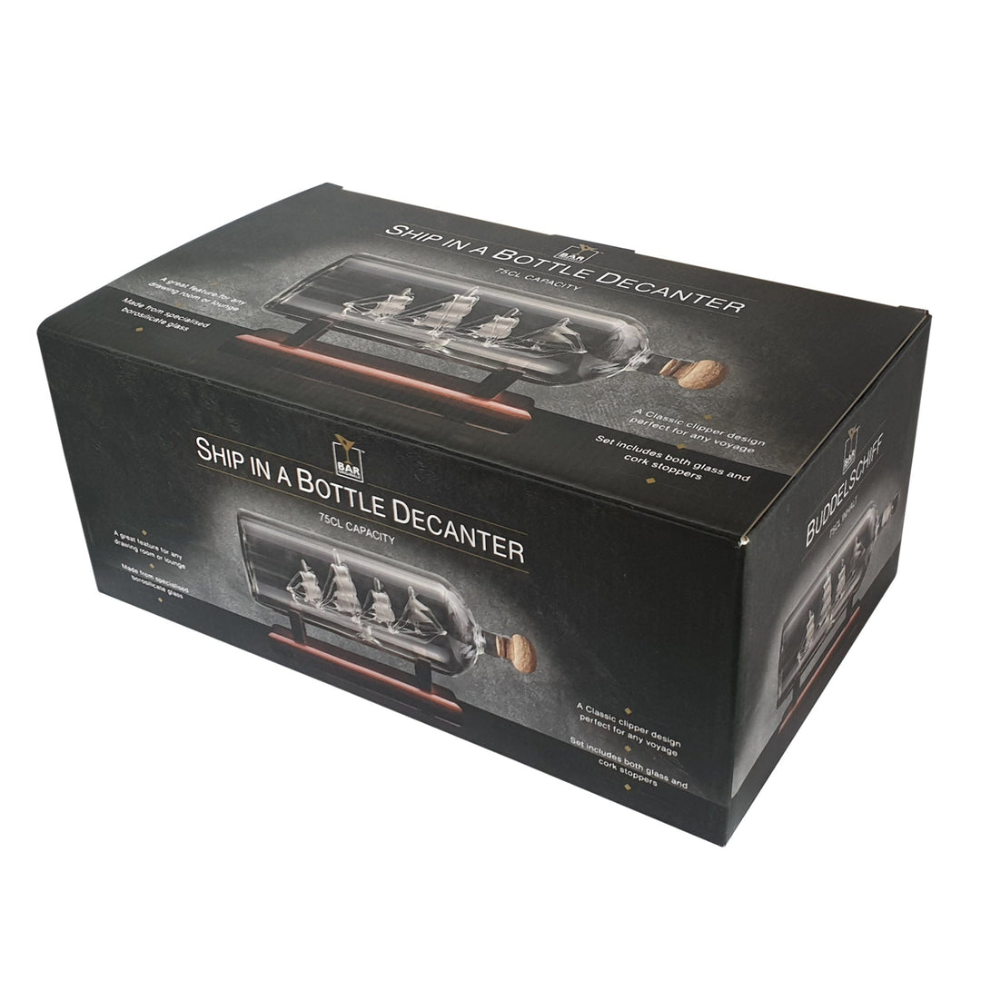 Original Products UK – Whisky Decanter – Handmade Glass – Ship in Bottle – 750 ml - Mood4whisky