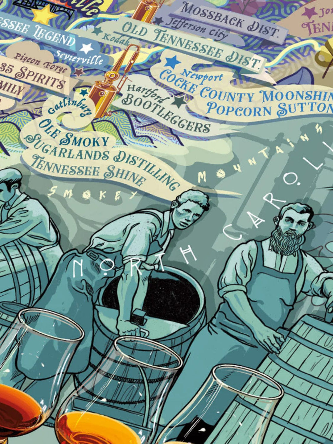 Water & Wines – Jigsaw Puzzle – Kentucky & Tennessee – 1000 Pieces - Mood4whisky