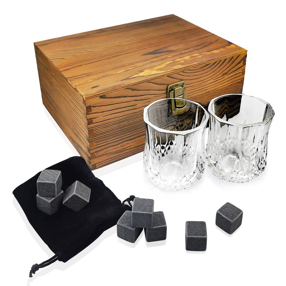 Whisky Double Tasting Set – Glasses and Stones – Set of 2 - Mood4whisky
