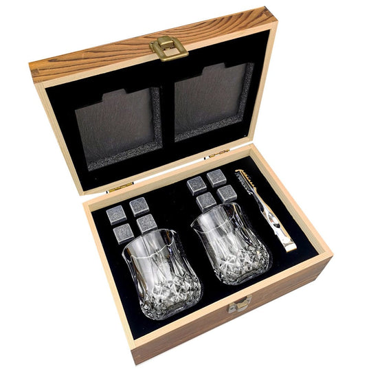 Whisky Double Tasting Set – Glasses and Stones – Set of 2 - Mood4whisky